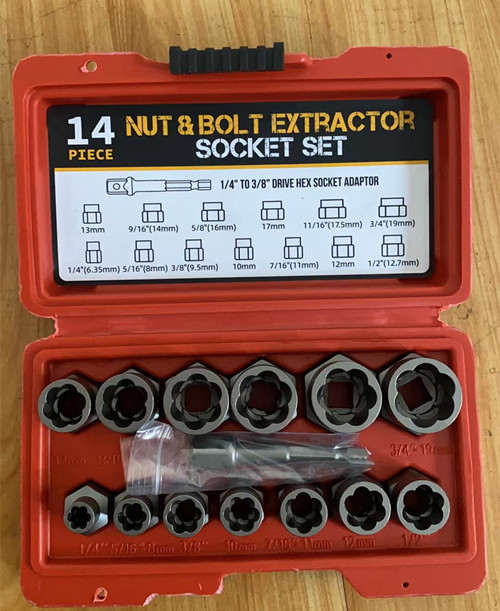 14 Piece Nut& Bolt Extractor Socket Set Bolt